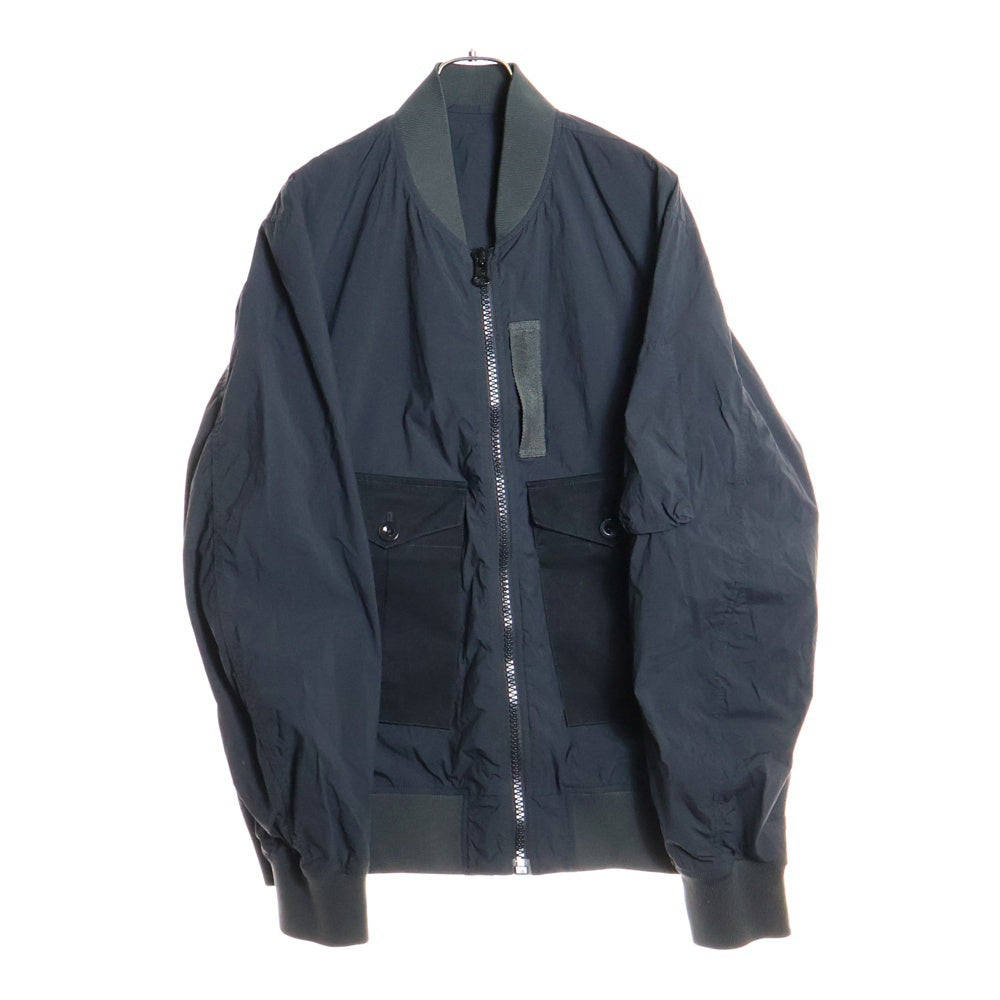 Ten C(テンシー) MIDLAYER NYLON BOMBER ガーメントダイ ナイロン タクテル コンボ フライト ボンバージャケット ブラック 21CTCUC01175