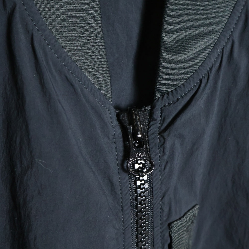 Ten C(テンシー) MIDLAYER NYLON BOMBER ガーメントダイ ナイロン タクテル コンボ フライト ボンバージャケット ブラック 21CTCUC01175
