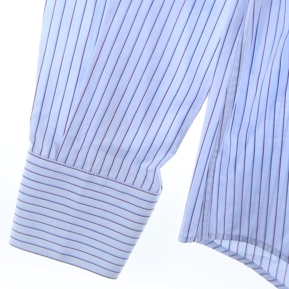 DOLCE & GABBANA(ドルチェアンドガッバーナ) GOLDライン ストライプ柄 長袖ドレスシャツ ブルー G5BN6T FR5SJ