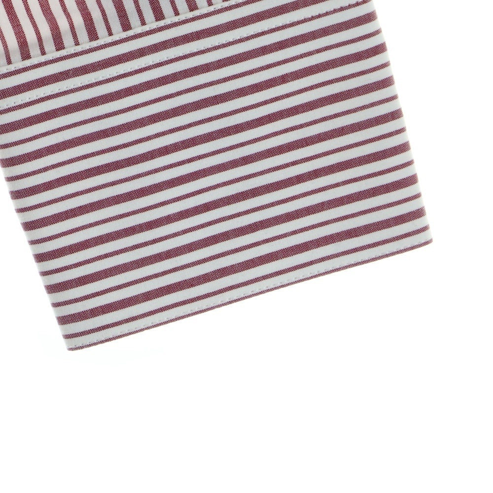 DOLCE & GABBANA(ドルチェアンドガッバーナ) GOLDライン ストライプ柄 長袖ドレスシャツ レッド/ホワイト G5EJ0T FB5MV