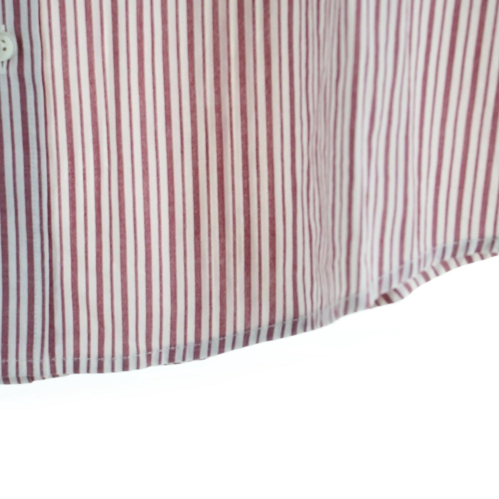 DOLCE & GABBANA(ドルチェアンドガッバーナ) GOLDライン ストライプ柄 長袖ドレスシャツ レッド/ホワイト G5EJ0T FB5MV