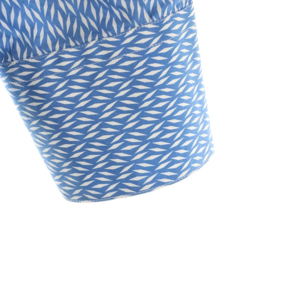 DOLCE & GABBANA(ドルチェアンドガッバーナ) GOLDライン 総柄 長袖ドレスシャツ ブルー/ホワイト G5CX5T FS50D