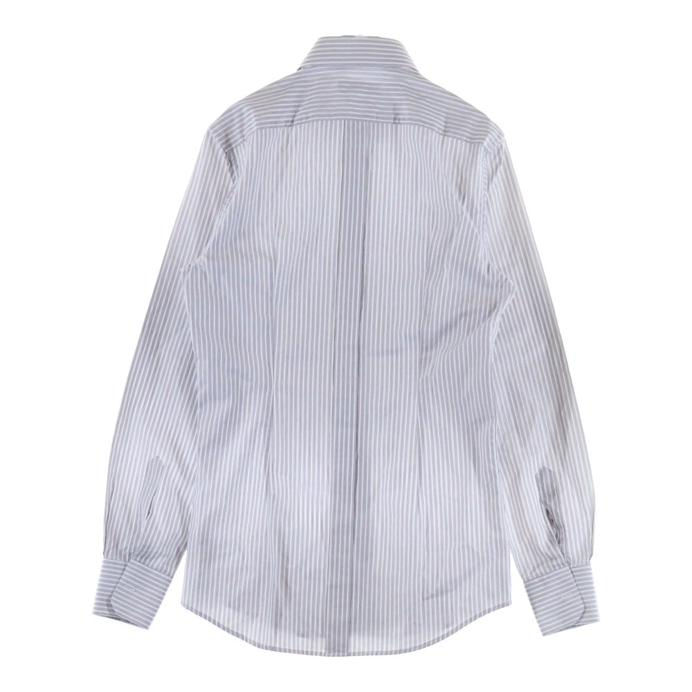 DOLCE & GABBANA(ドルチェアンドガッバーナ) GOLDライン ストライプ柄 長袖ドレスシャツ グレー/ホワイト