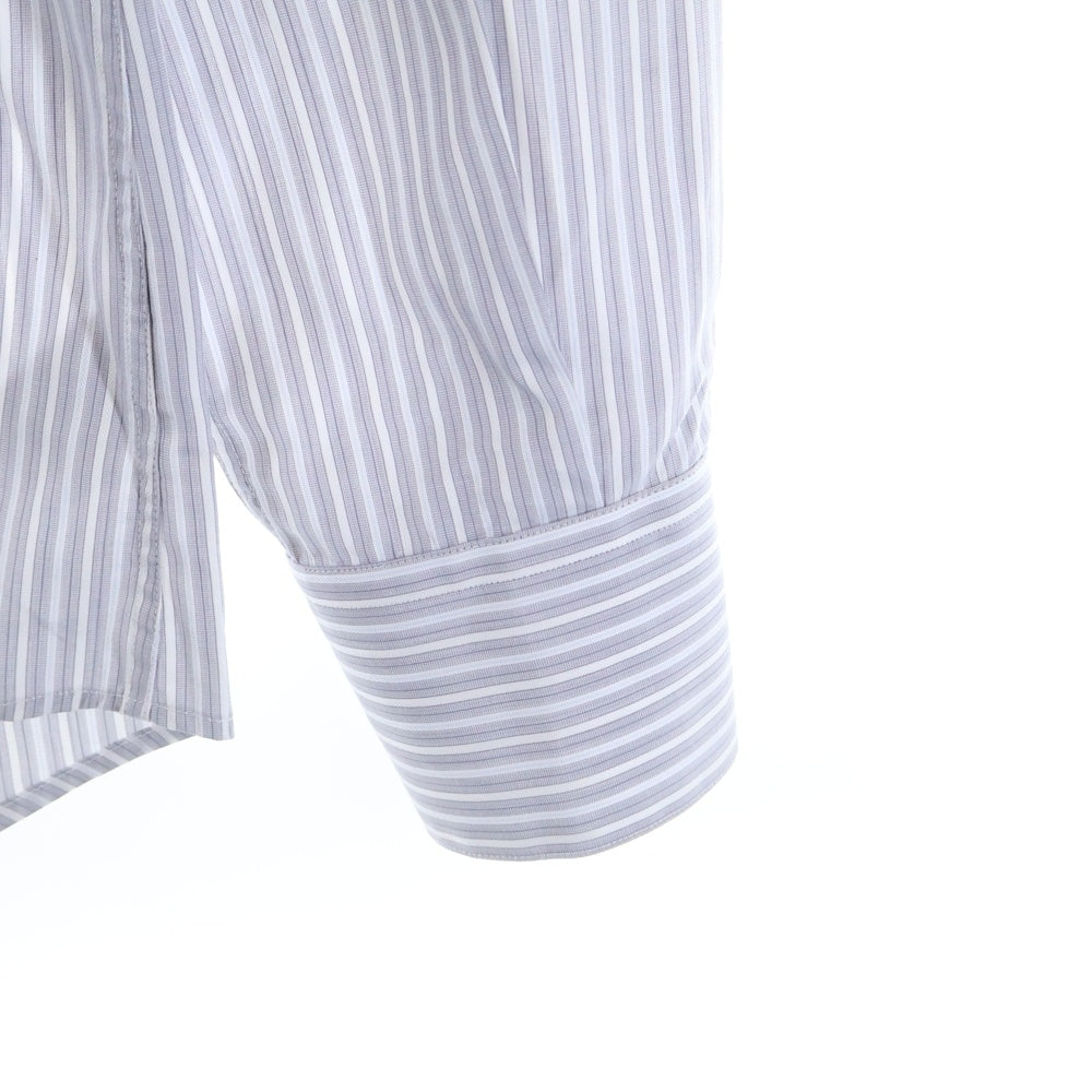 DOLCE & GABBANA(ドルチェアンドガッバーナ) GOLDライン ストライプ柄 長袖ドレスシャツ グレー/ホワイト