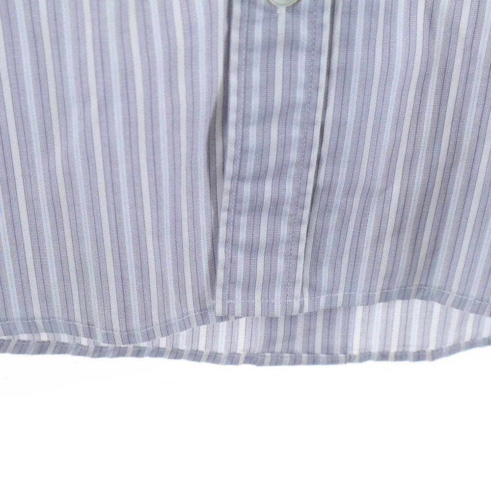 DOLCE & GABBANA(ドルチェアンドガッバーナ) GOLDライン ストライプ柄 長袖ドレスシャツ グレー/ホワイト