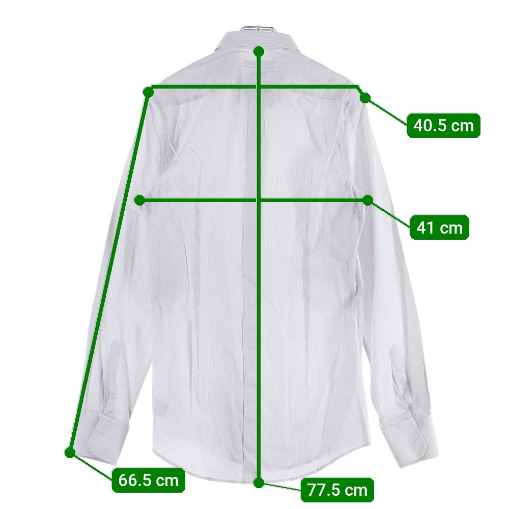 DOLCE & GABBANA(ドルチェアンドガッバーナ) GOLDライン 総柄 長袖ドレスシャツ ホワイト/ブルー/レッド G5BN5T FR5RZ