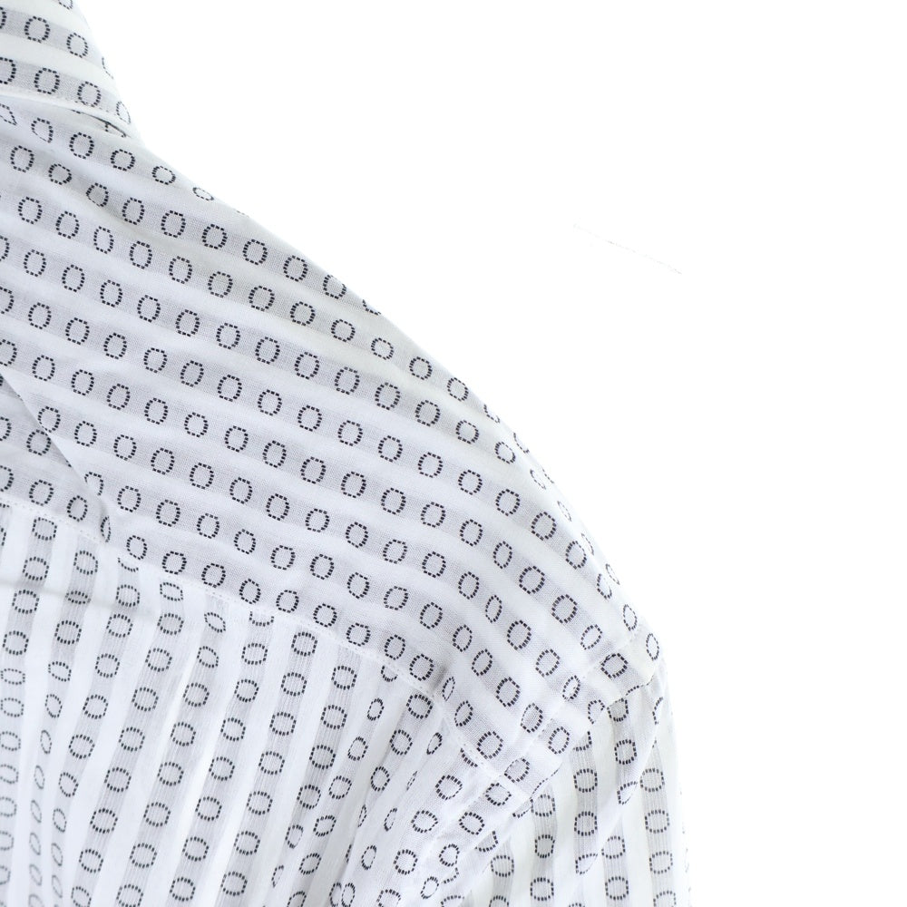 DOLCE & GABBANA(ドルチェアンドガッバーナ) GOLDライン 総柄 長袖ドレスシャツ グレー/ホワイト G5CJ5T FJ5D9