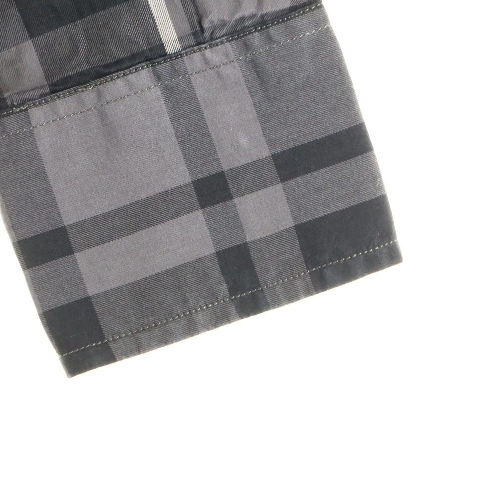 DOLCE & GABBANA(ドルチェアンドガッバーナ) MARTINI 襟ハート刺繍 チェック柄 長袖ドレスシャツ ブラック/グレー G5FK0Z FQ5L2