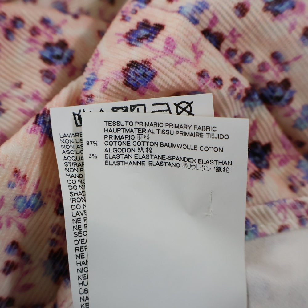 DSQUARED2(ディースクエアード) 花柄 コーデュロイ 長袖ウェスタンシャツ ピンク S71DM0109 S48208