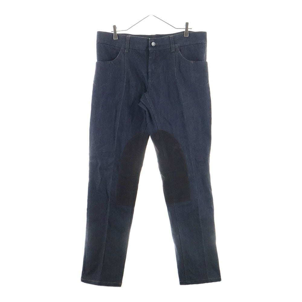 DOLCE & GABBANA(ドルチェアンドガッバーナ) バックロゴパッチ マルチポケット ジップアップ パッチデザイン デニムパンツ ブラック G3XFTD/G8A77