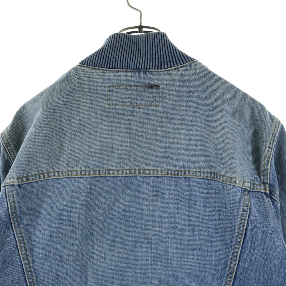 DOLCE & GABBANA(ドルチェアンドガッバーナ) リブ切り替え マルチポケット 8B デニムジャケット インディゴ SDS04 8508