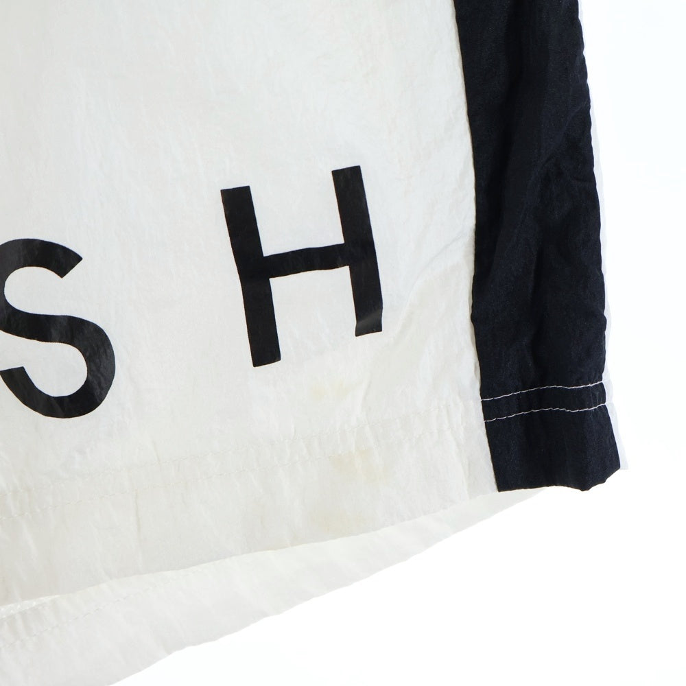 NIKE(ナイキ) SWOOSH フロントエンブロイダリーデザイン ドローストリング ナイロン ハーフパンツ ホワイト DD1093-100