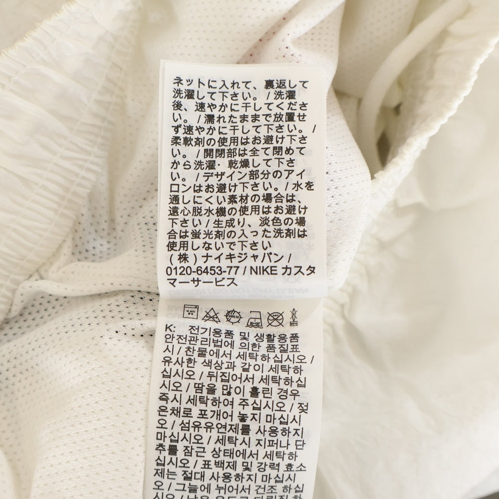 NIKE(ナイキ) SWOOSH フロントエンブロイダリーデザイン ドローストリング ナイロン ハーフパンツ ホワイト DD1093-100
