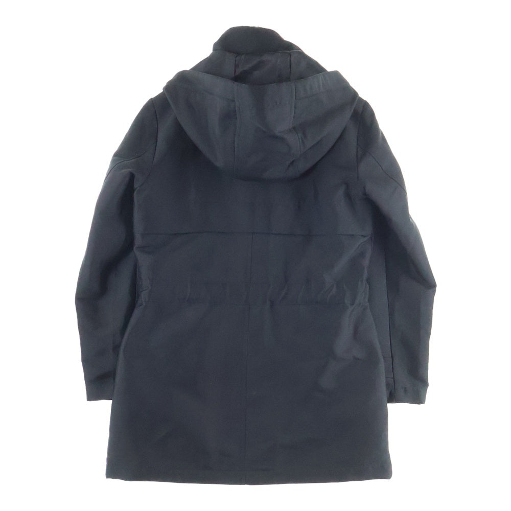 LAUREN RALPH LAUREN(ローレンラルフローレン) ロゴデザイン金具 ダブルフラップポケット ドローストリング フーデッド ジップアップ ジャケット レディース ブラック