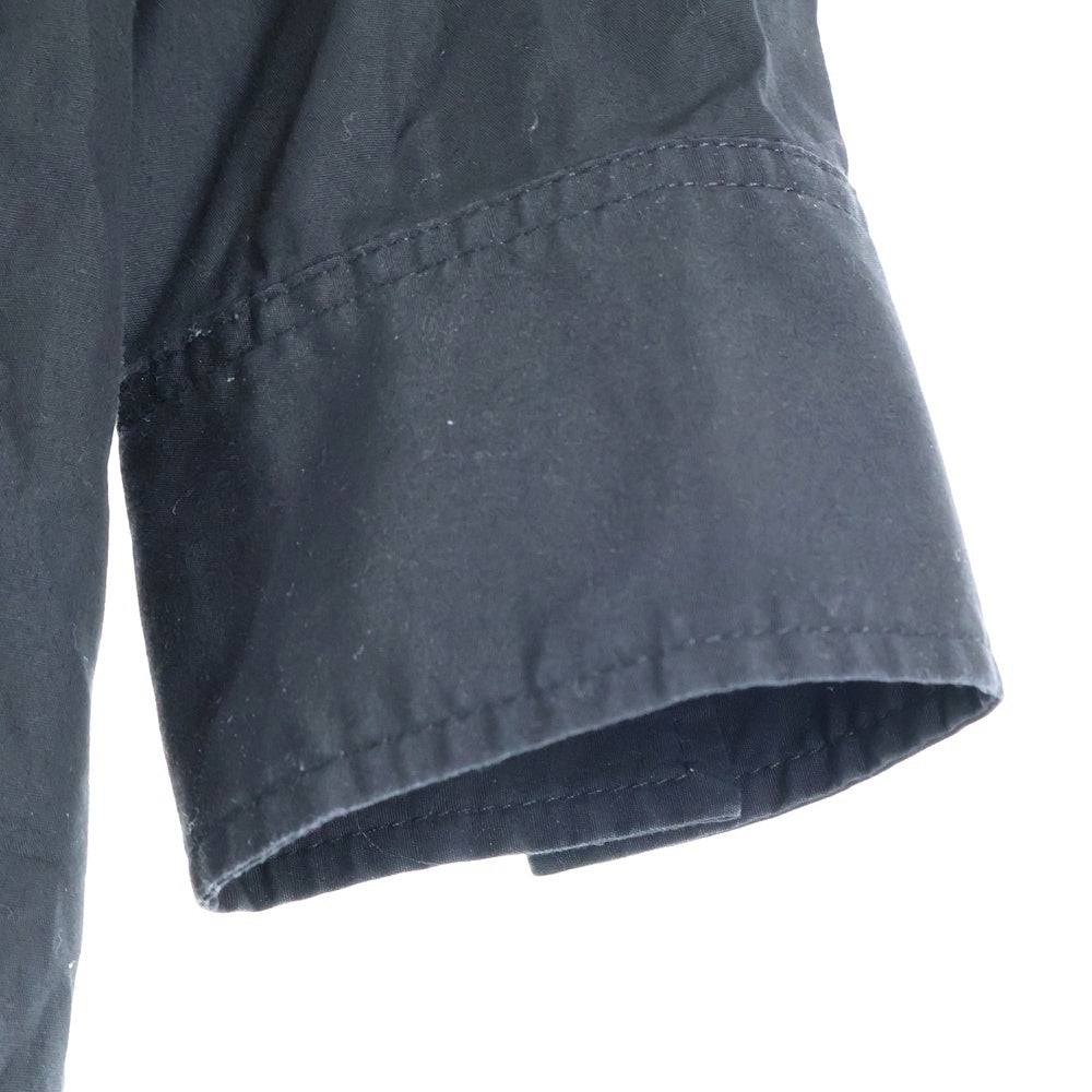 s'yte(サイト) サイドスリット 長袖コットンロングシャツ ブラック UU-B01-080