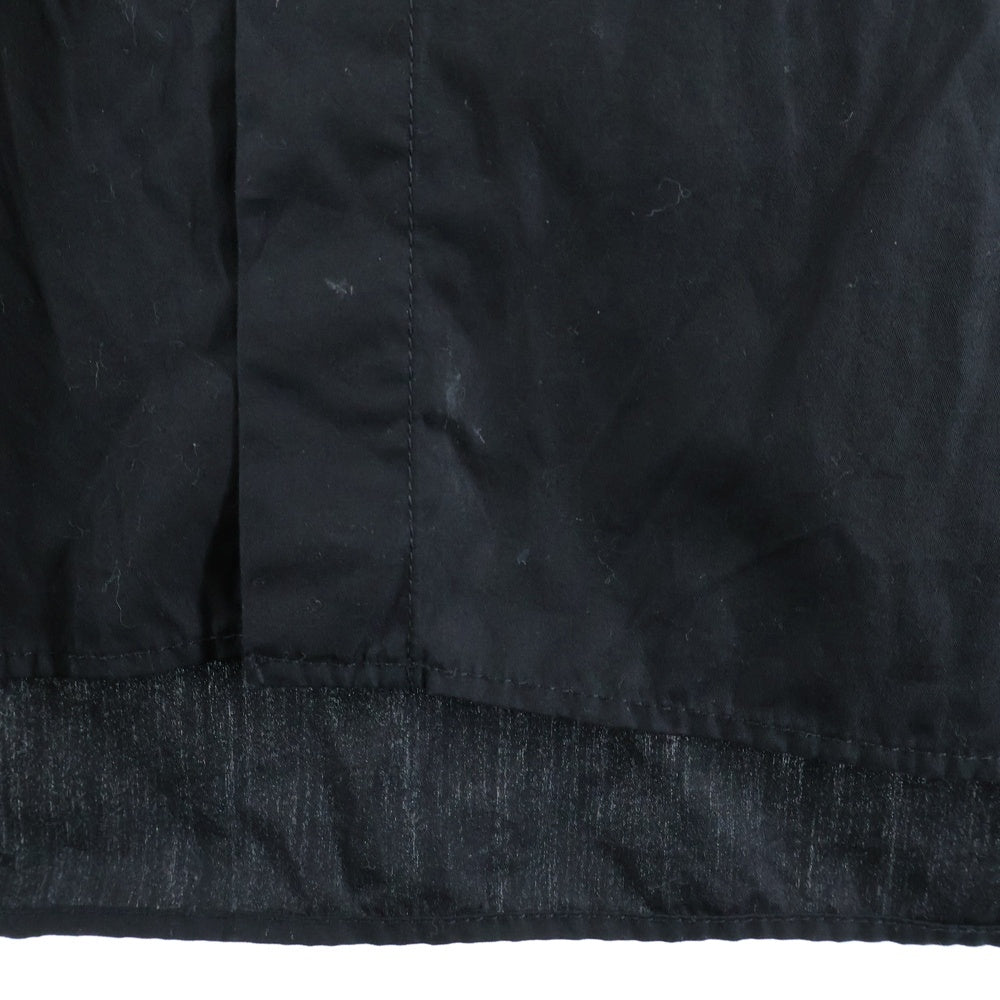 s'yte(サイト) サイドスリット 長袖コットンロングシャツ ブラック UU-B01-080