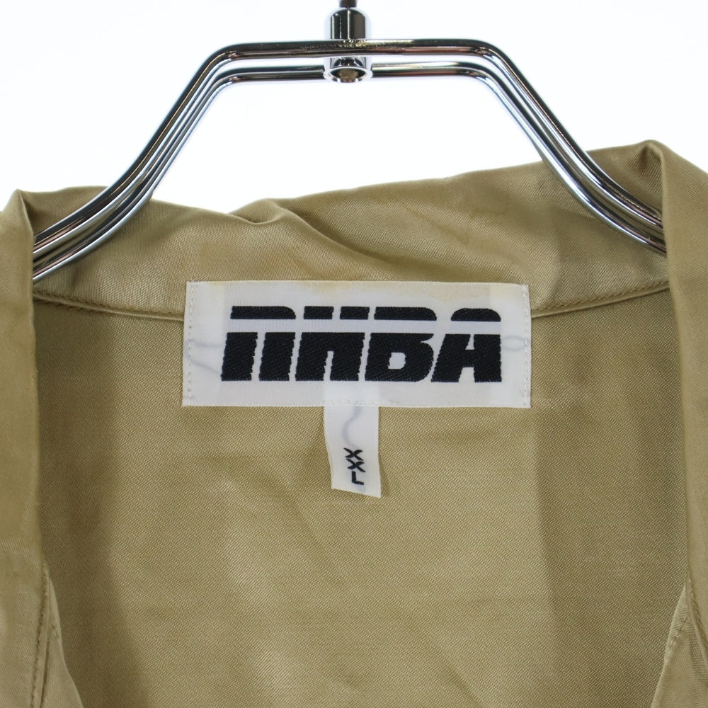 A BATHING APE(アベイシングエイプ) 10AW ×NEIGHBORHOOD ネイバーフッド バック刺繍 半袖オープンカラー ボーリングシャツ ゴールド