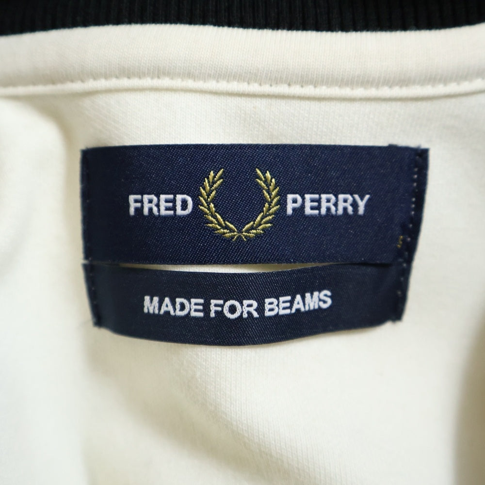 FRED PERRY(フレッドペリー) × BEAMS ビームス ジップアップ トラッカー ジャケット アイボリー FZ2681