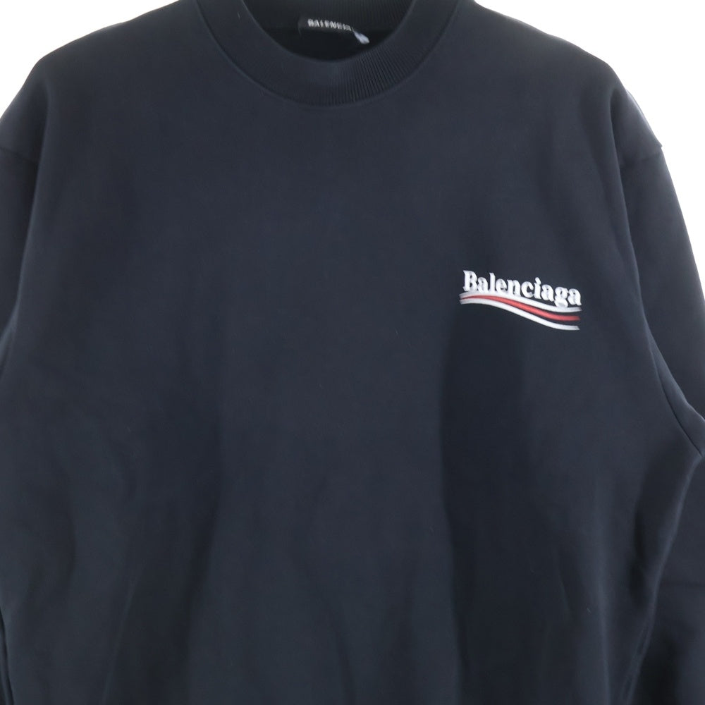 BALENCIAGA(バレンシアガ) Campaign Logo Sweatshirt キャンペーン ロゴ スウェットシャツ トレーナー ブラック 556147