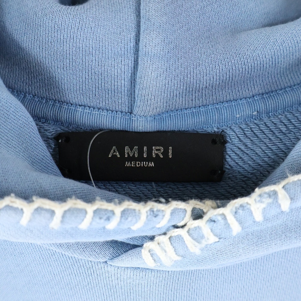 AMIRI(アミリ) BEYOND OUR WILDEST DREAMS DOVE HOODIE ビヨンドアワーワイルデストドリームズ 両面プリント スウェット プルオーバーパーカー ブルー