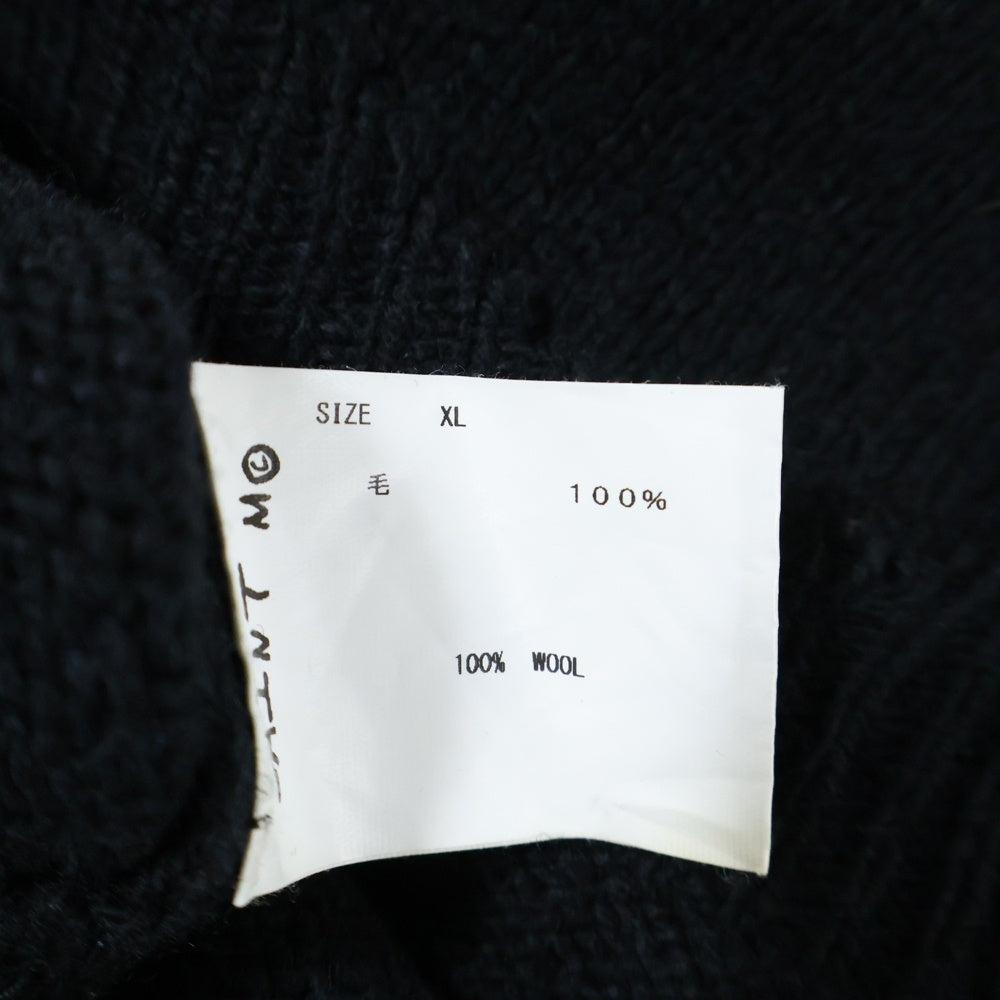 SAINT MICHAEL(セントマイケル) 21AW WOOL SWTER SIN ダメージ加工 ウールニットセーター ニットウェア ブラック SM-A21-0000-039