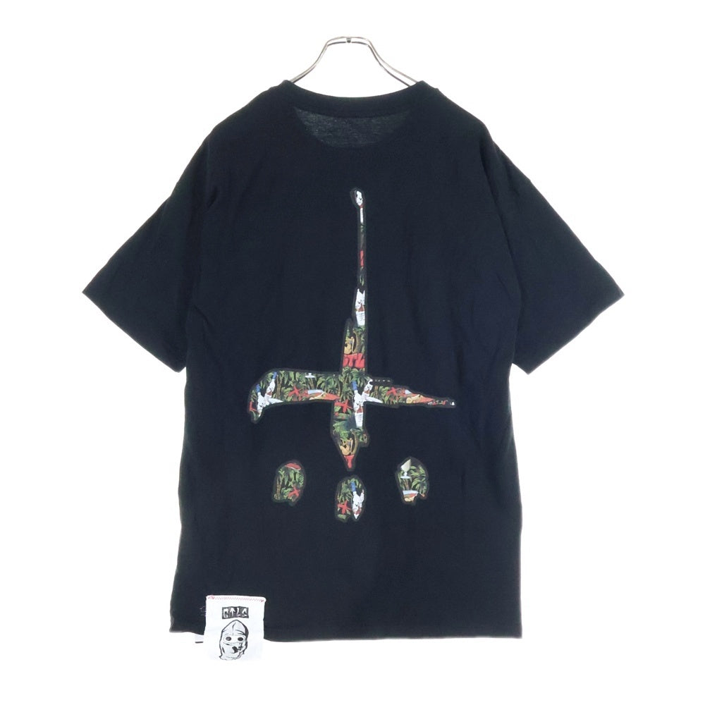 cvtvlist(カタリスト) CTLS 両面プリント クルーネック 半袖Tシャツ カットソー ブラック 2201060305