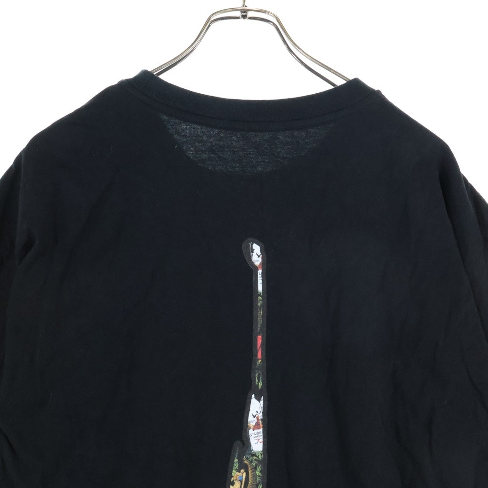 cvtvlist(カタリスト) CTLS 両面プリント クルーネック 半袖Tシャツ カットソー ブラック 2201060305