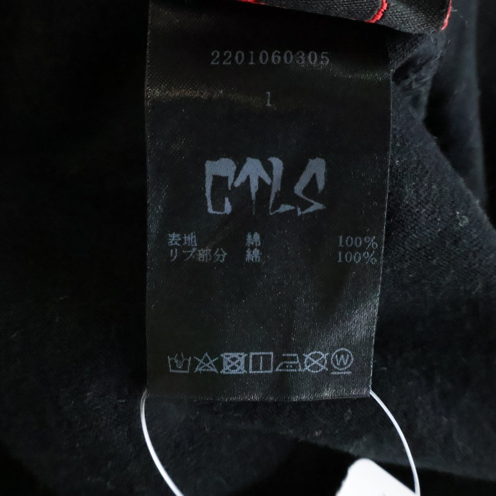 cvtvlist(カタリスト) CTLS 両面プリント クルーネック 半袖Tシャツ カットソー ブラック 2201060305