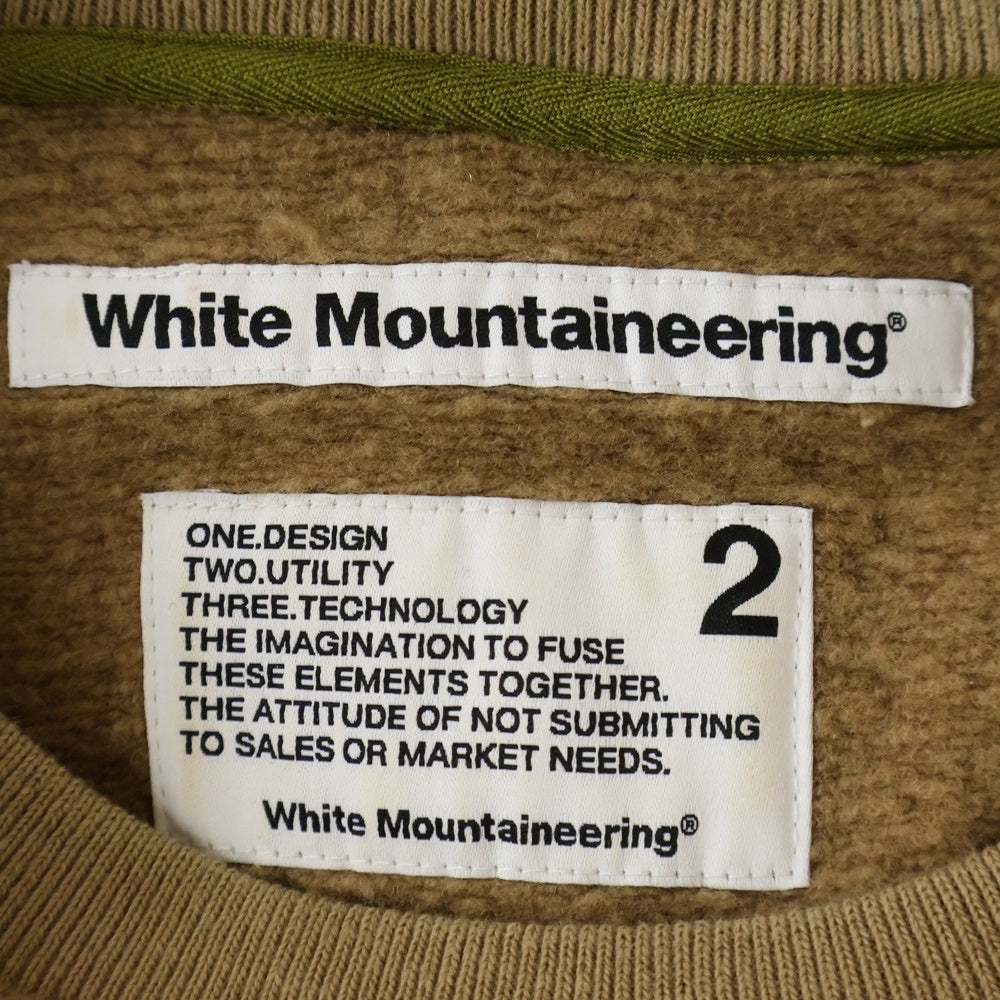 White Mountaineering(ホワイトマウンテニアリング) 20AW TRIPLE LAYER LONG SLEEVES T-SHIRT 異素材 トリプルレイヤード ロングスリーブカットソー 長袖Tシャツ ブラウン WM2073521