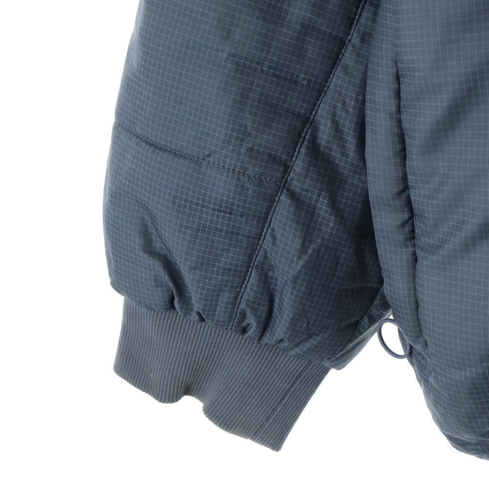 STAMPD(スタンプド) 異素材切替 センターロゴプリント スウェット プルオーバーパーカー グレー