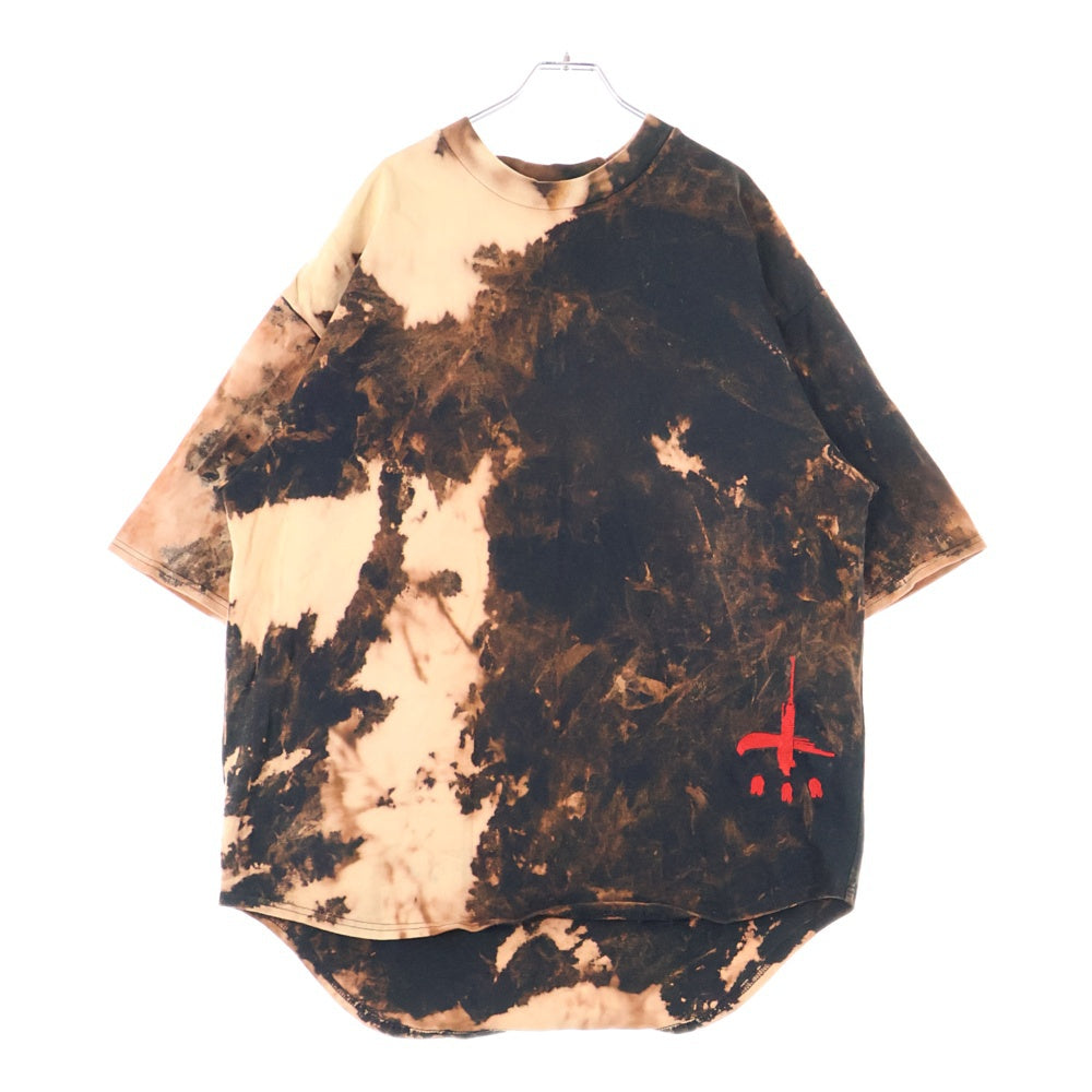 cvtvlist(カタリスト) CRY BITCH TEE クライビッチ バックプリント ブリーチド クルーネック 半袖Tシャツ カットソー オレンジ/ブラウン