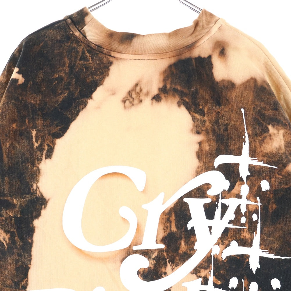 cvtvlist(カタリスト) CRY BITCH TEE クライビッチ バックプリント ブリーチド クルーネック 半袖Tシャツ カットソー オレンジ/ブラウン