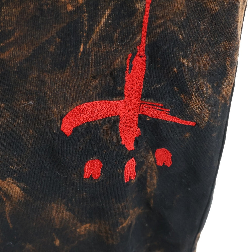 cvtvlist(カタリスト) CRY BITCH TEE クライビッチ バックプリント ブリーチド クルーネック 半袖Tシャツ カットソー オレンジ/ブラウン