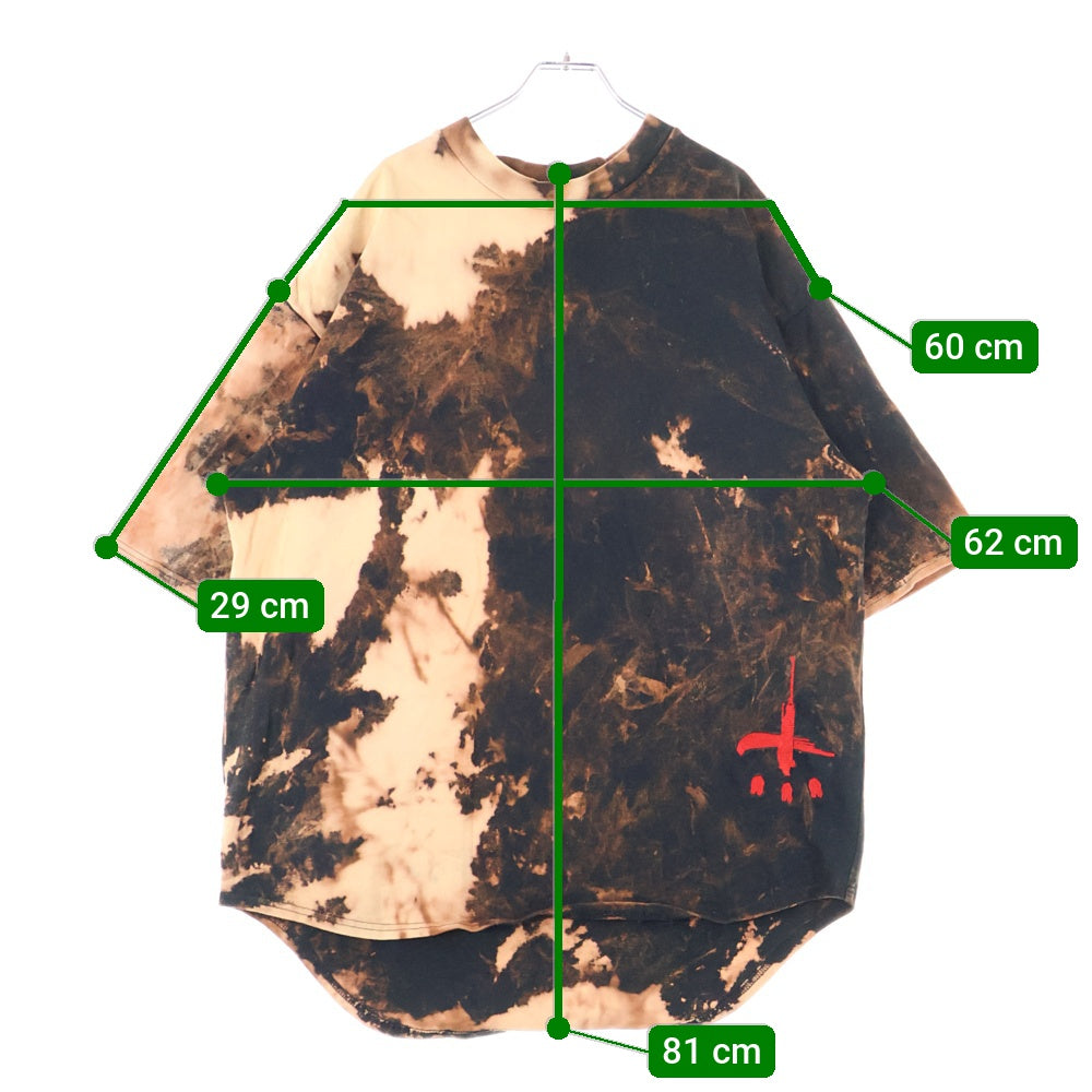 cvtvlist(カタリスト) CRY BITCH TEE クライビッチ バックプリント ブリーチド クルーネック 半袖Tシャツ カットソー オレンジ/ブラウン