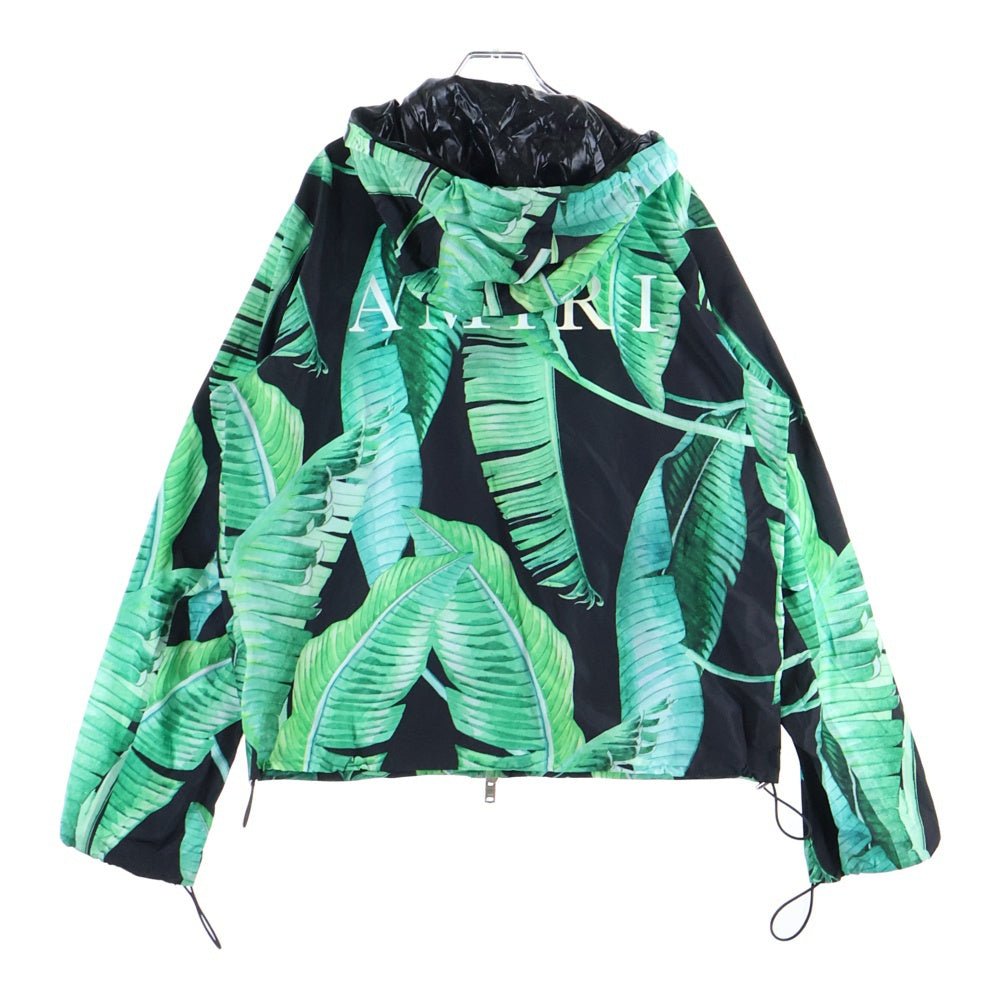AMIRI(アミリ) BANANA LEAF HOODED JACKET バナナリーフプリント フーデッドジャケット グリーン/ブラック
