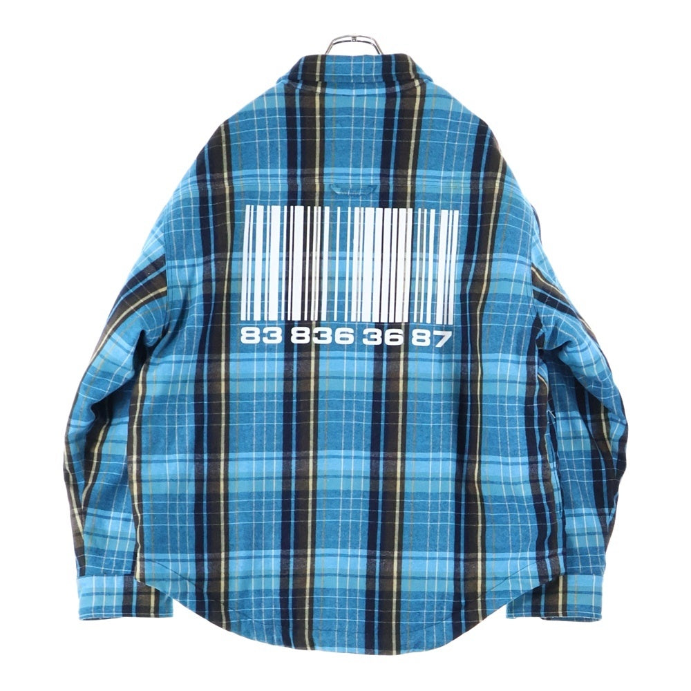 VTMNTS(ブイティーエムエヌティーエス) 22SS CHECK SHIRTS DOWN JACKET