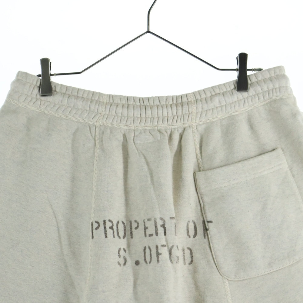 SAINT MICHAEL(セントマイケル) 20AW SM15 SWEAT SHORT PT GRY VINTAGE加工 両面プリント スウェットショーツ ハーフパンツ グレー SM-A20-0000-020