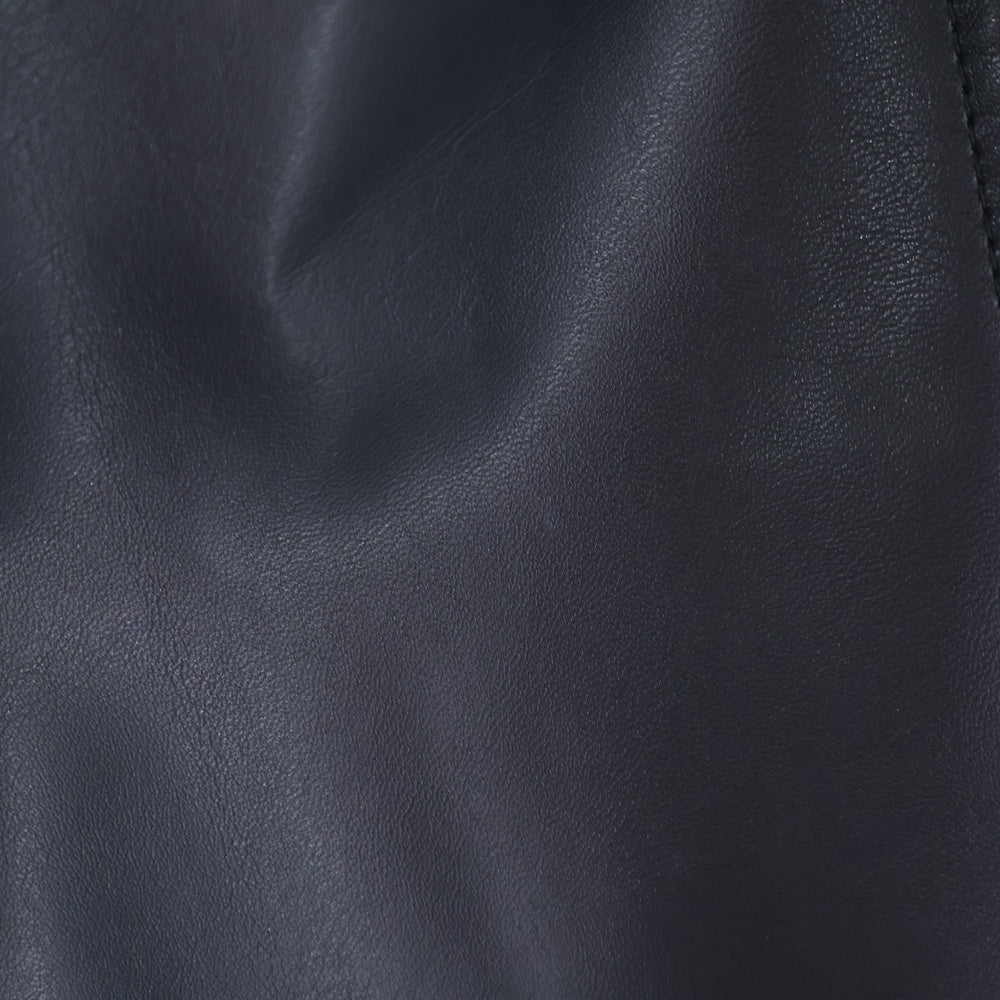 cvtvlist(カタリスト) バックモチーフ刺繍 フェイクレザー オーバーサイズ コーチジャケット ブラック 2101110103