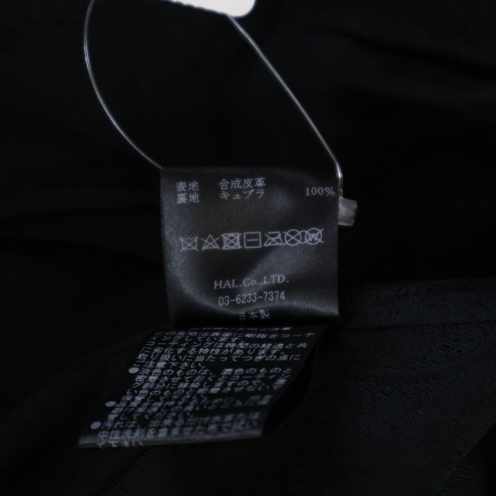 cvtvlist(カタリスト) バックモチーフ刺繍 フェイクレザー オーバーサイズ コーチジャケット ブラック 2101110103