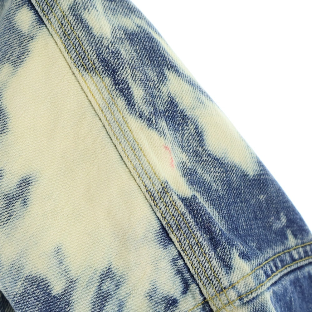 cvtvlist(カタリスト) DENIM JACKET バックキャラクターパッチ オーバーサイズ ブリーチド デニムジャケット インディゴ/ホワイト 2201030103