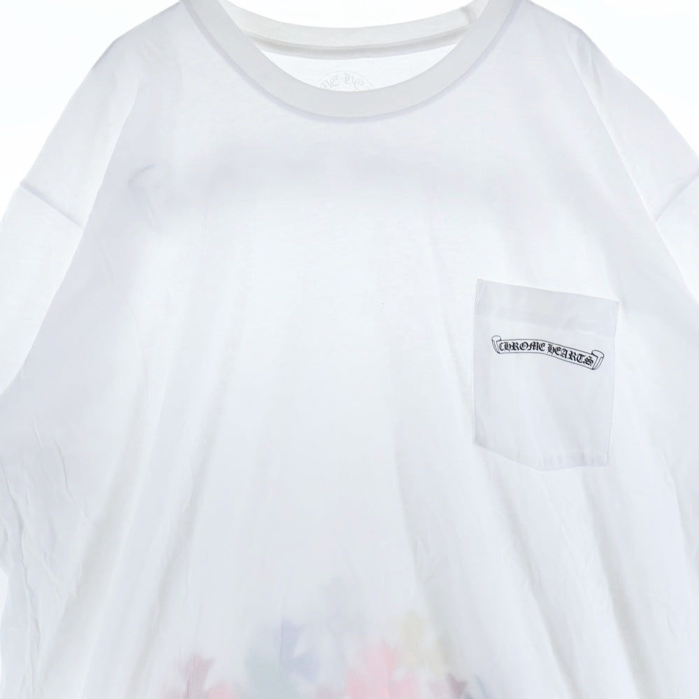 CHROME HEARTS(クロムハーツ) MLTCOL CEM CRS T-SHRT マルチカラーセメタリークロス クルーネック 半袖Tシャツ カットソー ホワイト