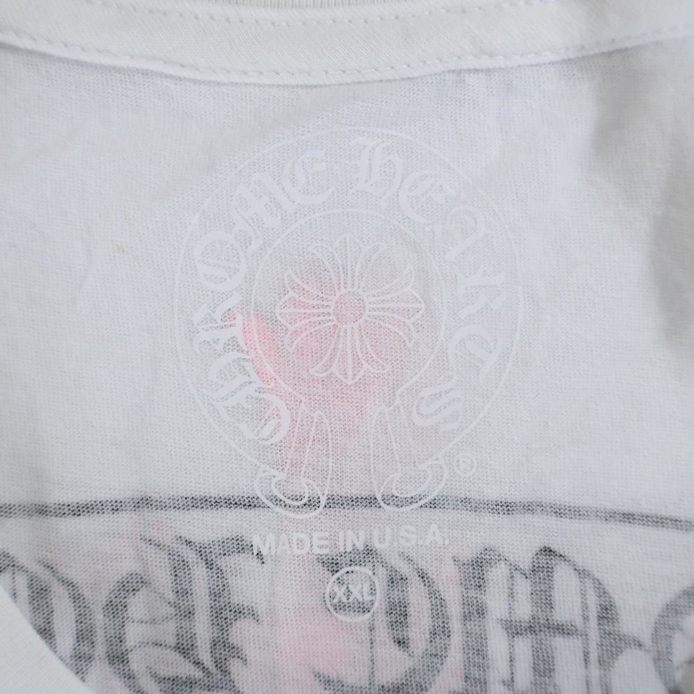 CHROME HEARTS(クロムハーツ) MLTCOL CEM CRS T-SHRT マルチカラーセメタリークロス クルーネック 半袖Tシャツ カットソー ホワイト