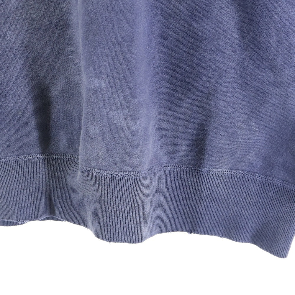 SAINT MICHAEL(セントマイケル) 21AW SKULL USED CREW NECK SWEAT VINTAGE加工 スカルプリント クルーネック スウェット トレーナー ネイビー SM-A21-0000-027