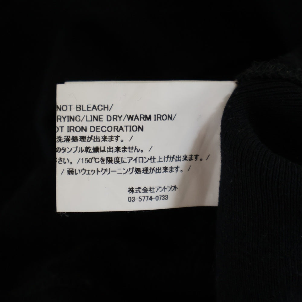 READY MADE(レディメイド) 22AW ×DENIM TEARS COTTON WREATH HOODIE デニムティアーズ リース フラワープリント ロゴ刺繍 スウェット プルオーバーパーカー ブラック RE-DT-BK-00-00-08