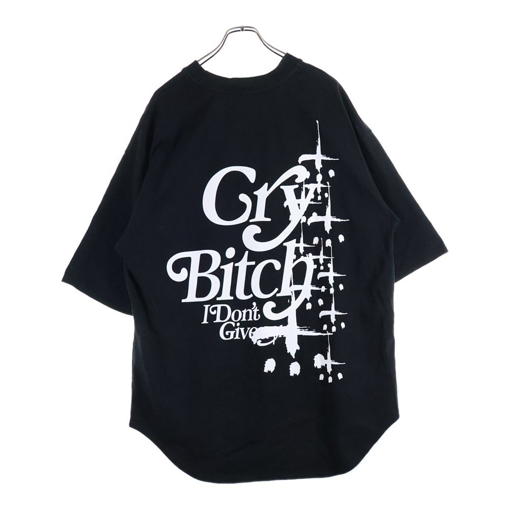cvtvlist(カタリスト) CRY BITCH TEE クライビッチ バックプリント クルーネック 半袖Tシャツ カットソー ブラック