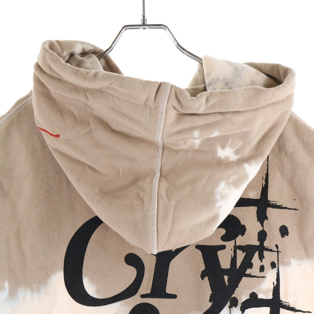 cvtvlist(カタリスト) CRY BITCH HOODIE クライビッチ 両面プリント タイダイ スウェット ノースリーブパーカー ブラウン/ピンク