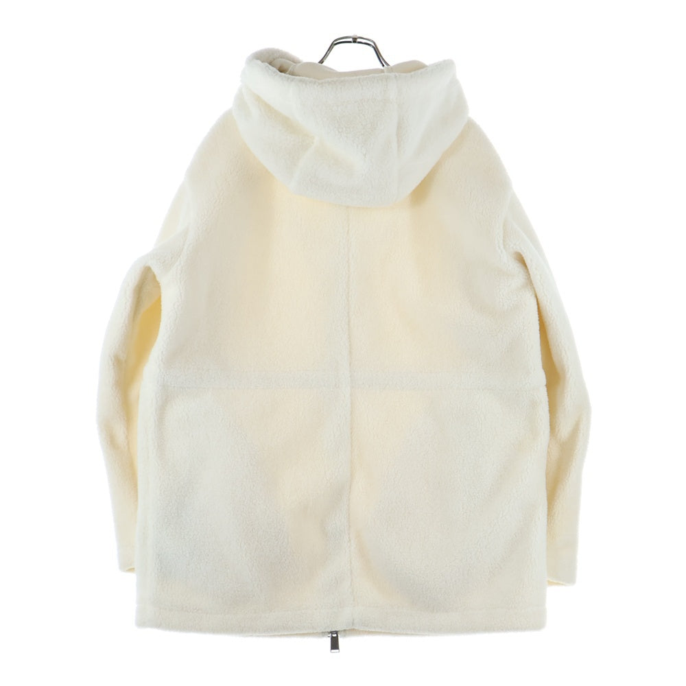 HERON PRESTON(ヘロンプレストン) WORK WEAR アームパッチ ポリエステル ボアフリースコート ホワイト HWEA034E20FAB001