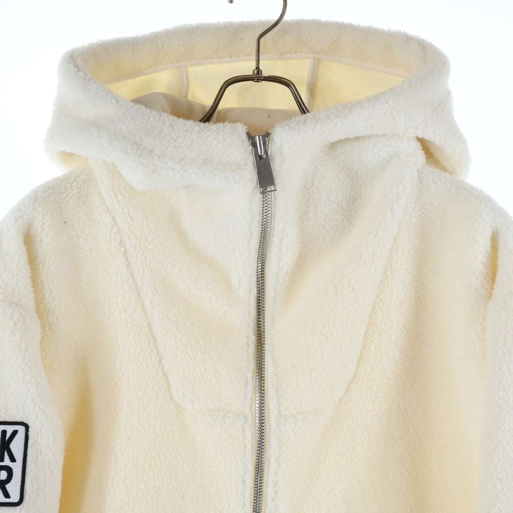 HERON PRESTON(ヘロンプレストン) WORK WEAR アームパッチ ポリエステル ボアフリースコート ホワイト HWEA034E20FAB001