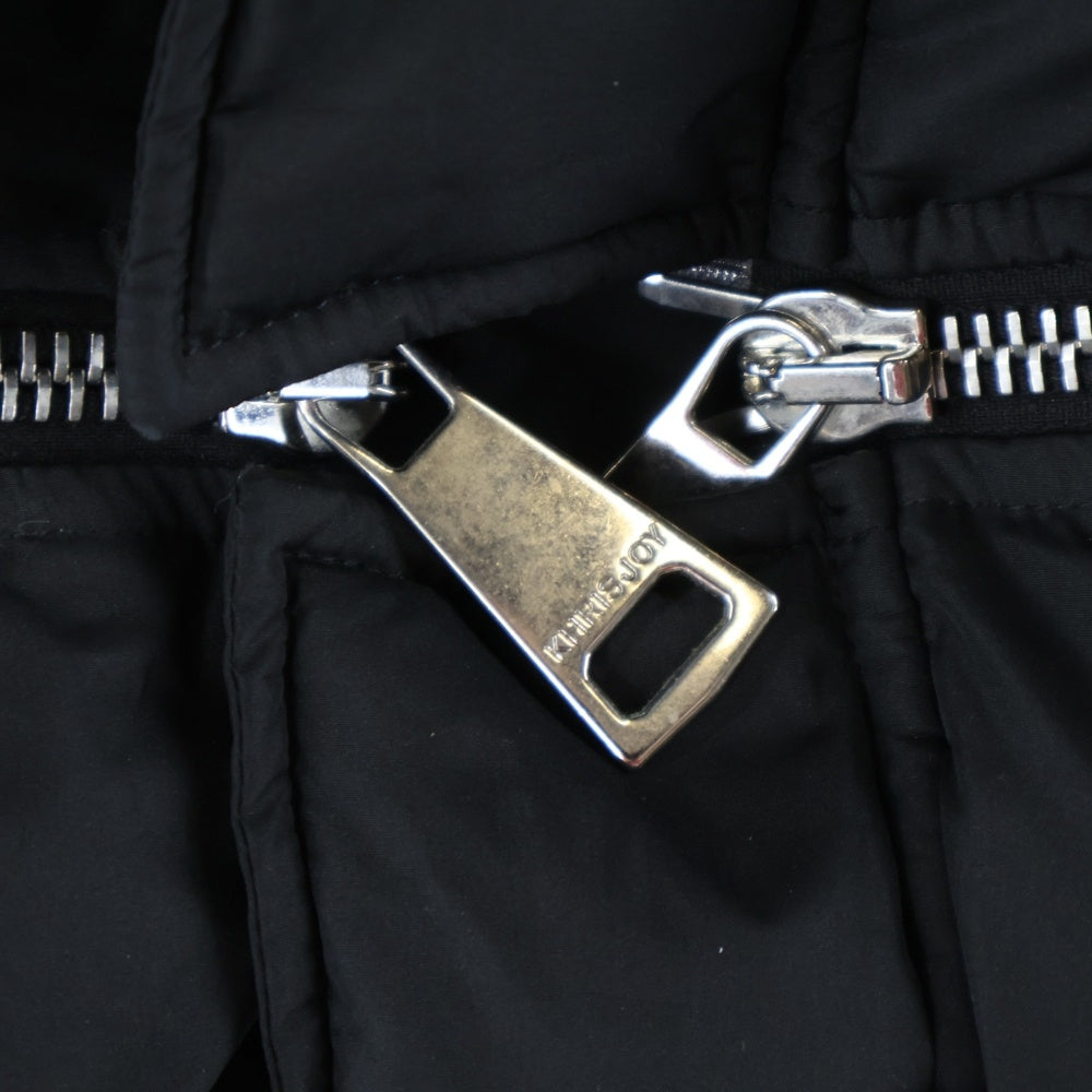 KHRISJOY(クリスジョイ) DOWN JACKET マルチジップデザイン バックロゴ ジップアップ ダウンジャケット ブラック