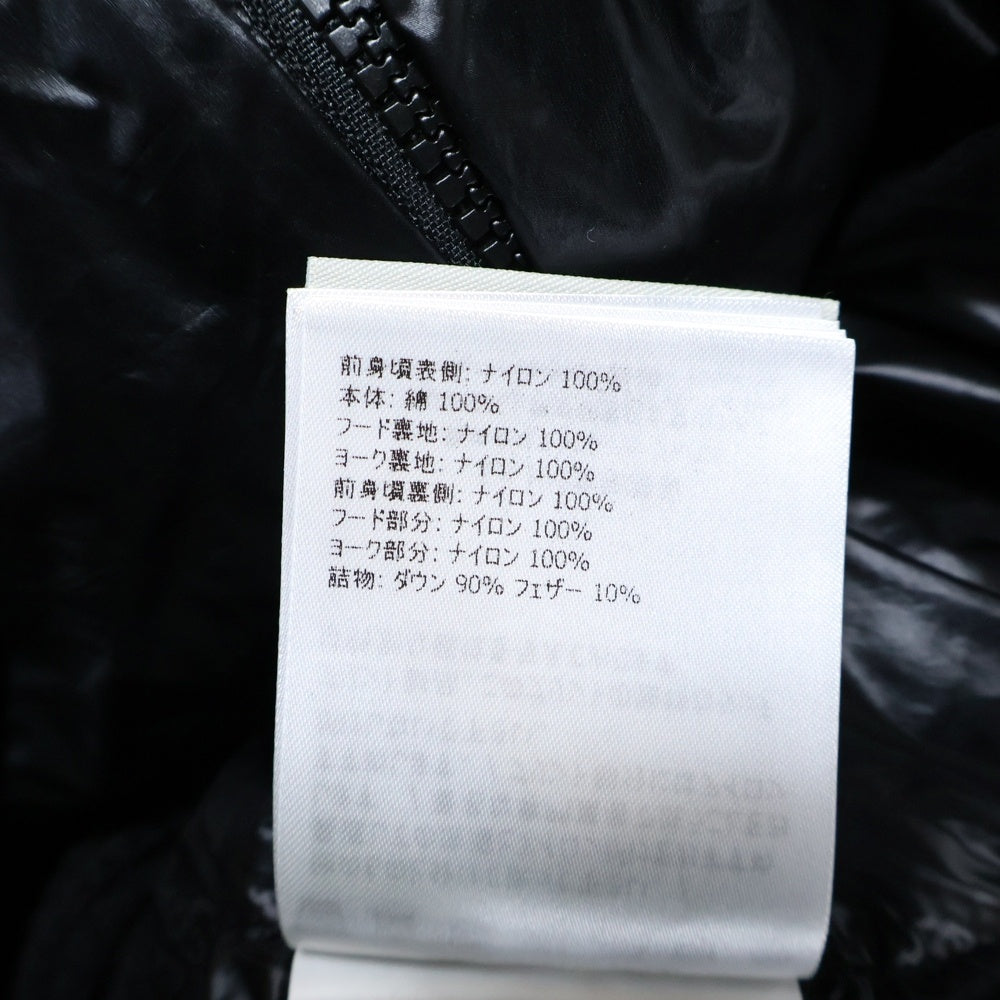 MONCLER(モンクレール) 20SS CARDIGAN TRICOT ロゴプリント ニット切替 フーデッドダウンジャケット ブラック F10919B50110 V9099